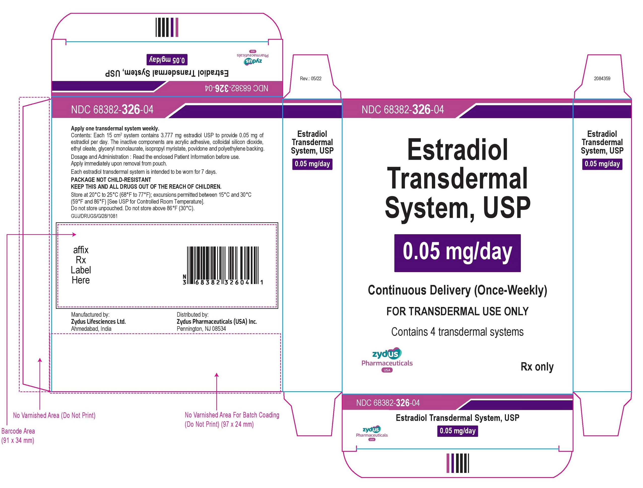 Estradiol Transdermal System, 0.025 mg/day