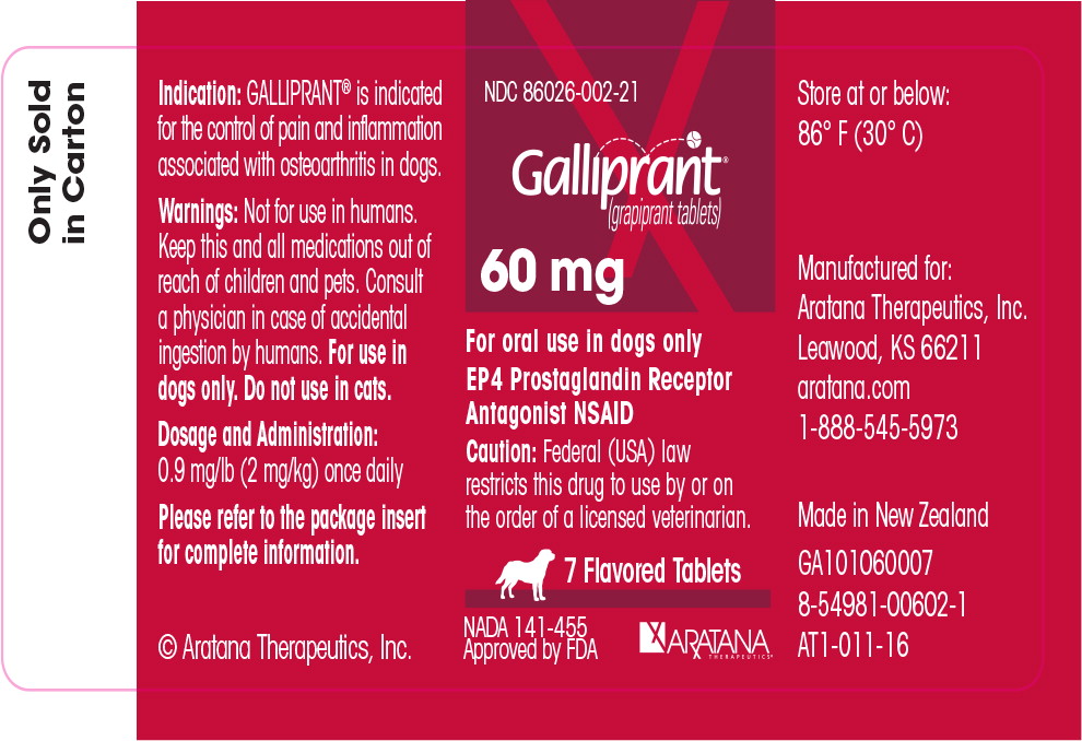 Principal Display Panel - Galliprant 60 mg Bottle Label