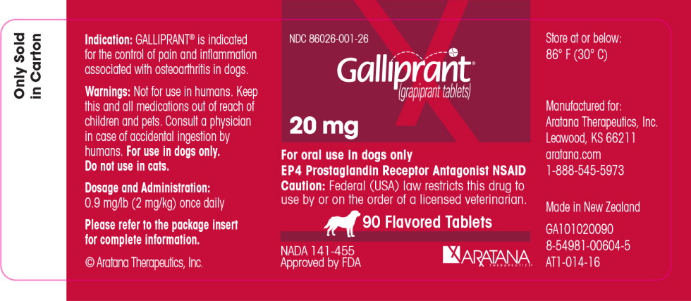 Principal Display Panel - Galliprant 20 mg Bottle Label