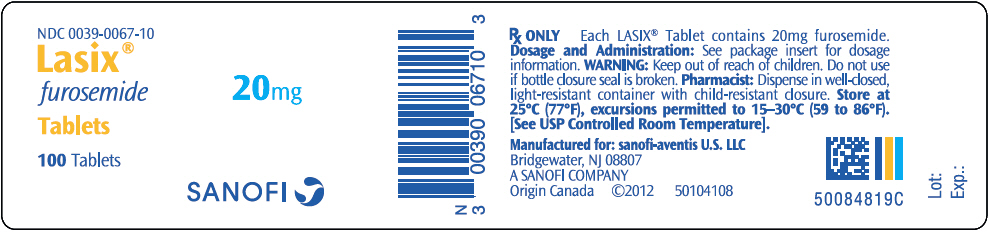 PRINCIPAL DISPLAY PANEL - 20 mg Bottle Label