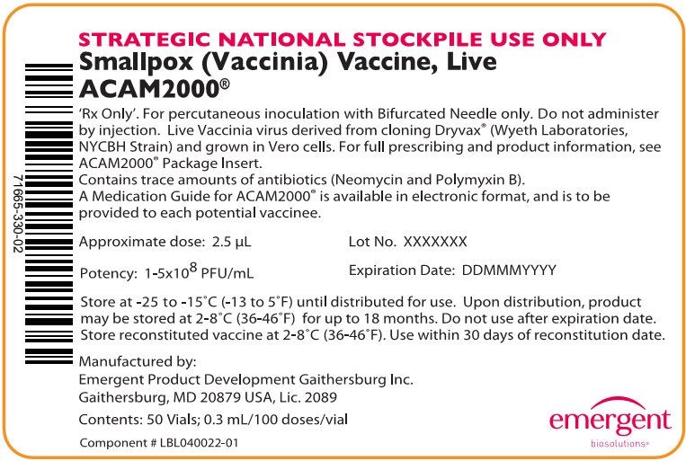 Lyophilized Antigen Component, Live - 50 Vials Carton Label