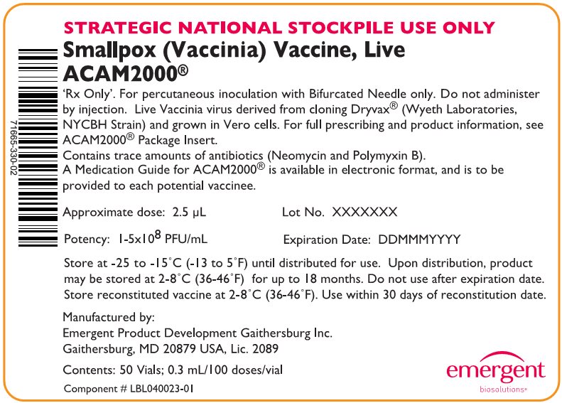 Lyophilized Antigen Component, Live - 50 Vials Carton Label