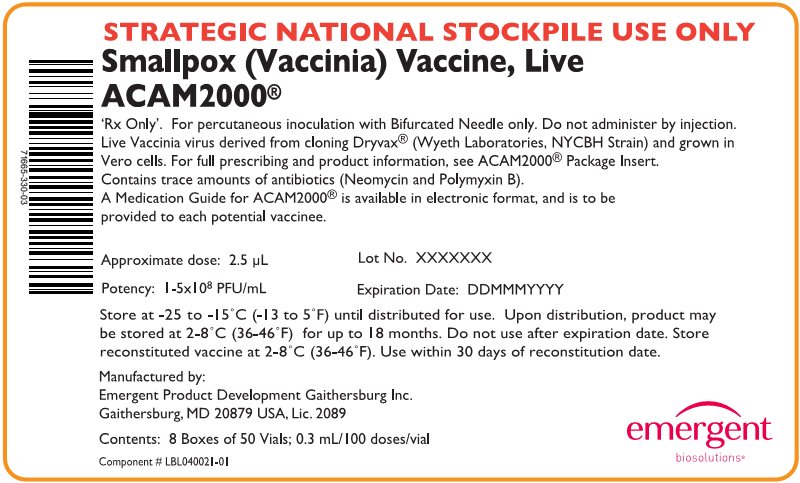 Lyophilized Antigen Component, Live - 8 Cartons of 50 Vials Case Label