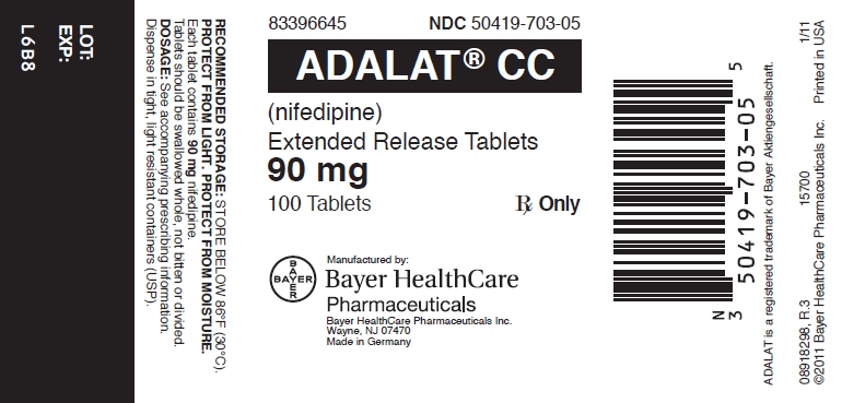 Adalat 90 mg 100 Tablets