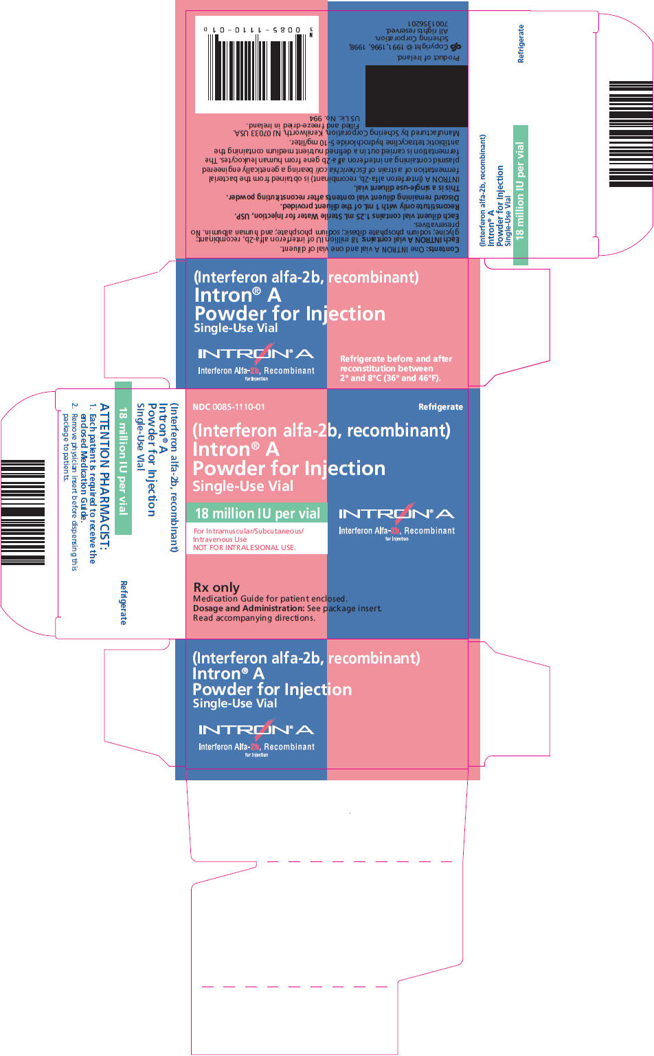 PRINCIPAL DISPLAY PANEL - Two Vial Kit Carton - 18 Million IU Per Vial